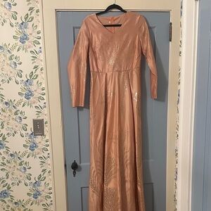 Elegant Salmon Gown. NWOT SZ Xl Chk. Measurements!!!